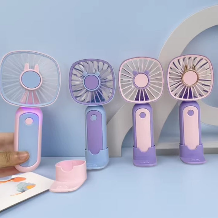Unisex Portable Mini Hand Fan with Creative Functions Bowlift