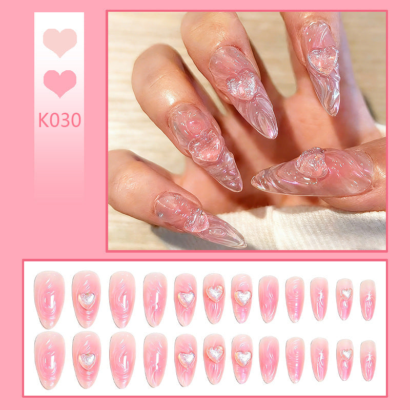 Artful Nail Tips with Transparent Design Bowlift