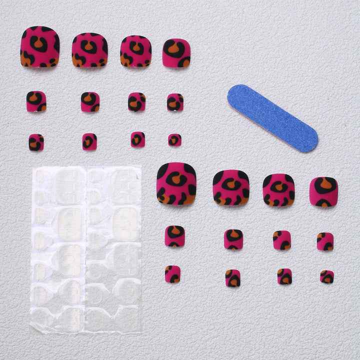 Playful Leopard Print Press-On Toenails Bowlift