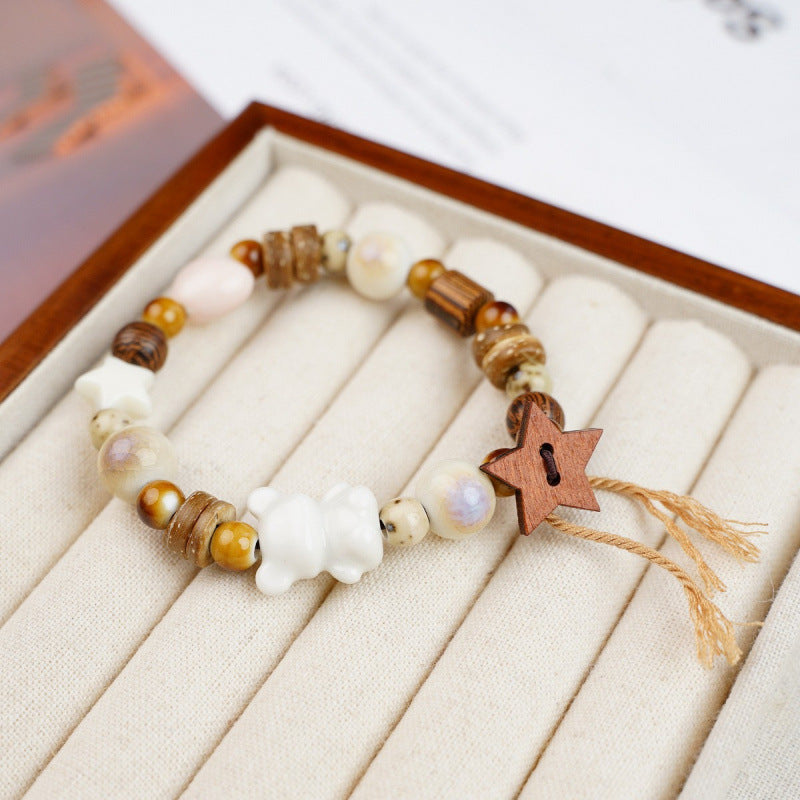 Heart-Shaped Beaded Bracelet Bowlift
