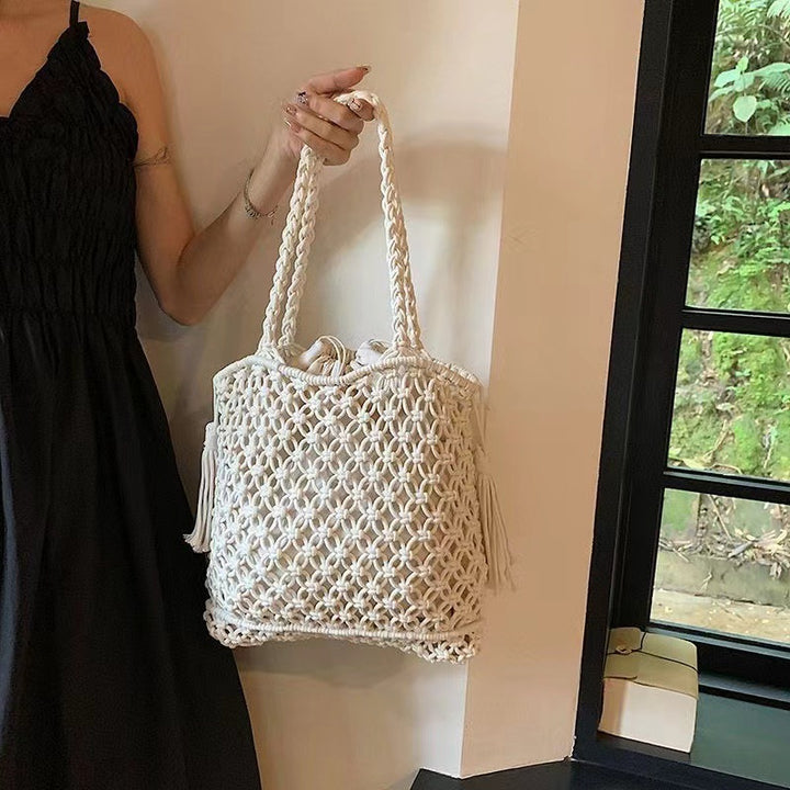 Trendy Macrame Crossbody Bag Bowlift