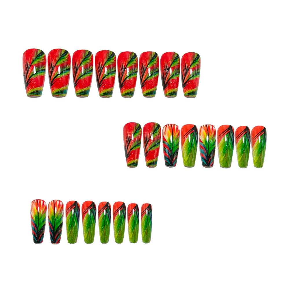 Artificial nails with creative plant designs Bowlift