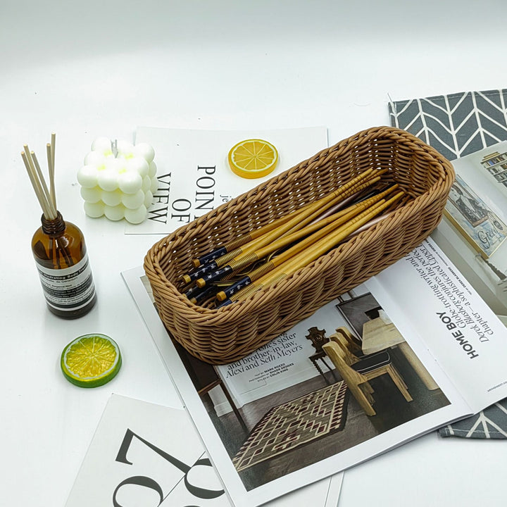 Decorative Woven Storage Basket Bowlift