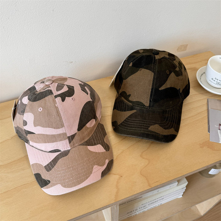 Women's Casual Adjustable Camouflage Baseball Cap Bowlift