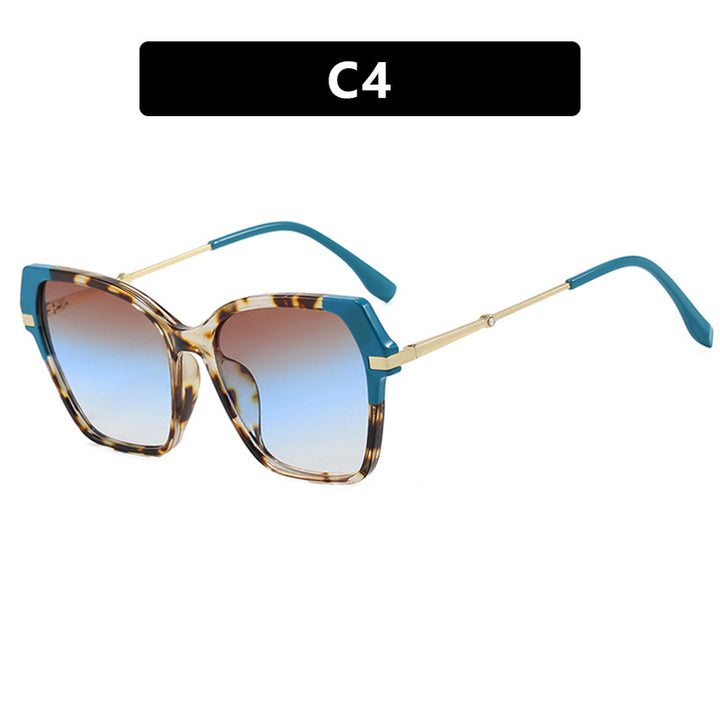 Ladies square sunglasses with elegant metal frame and protective UV filter Bowlift