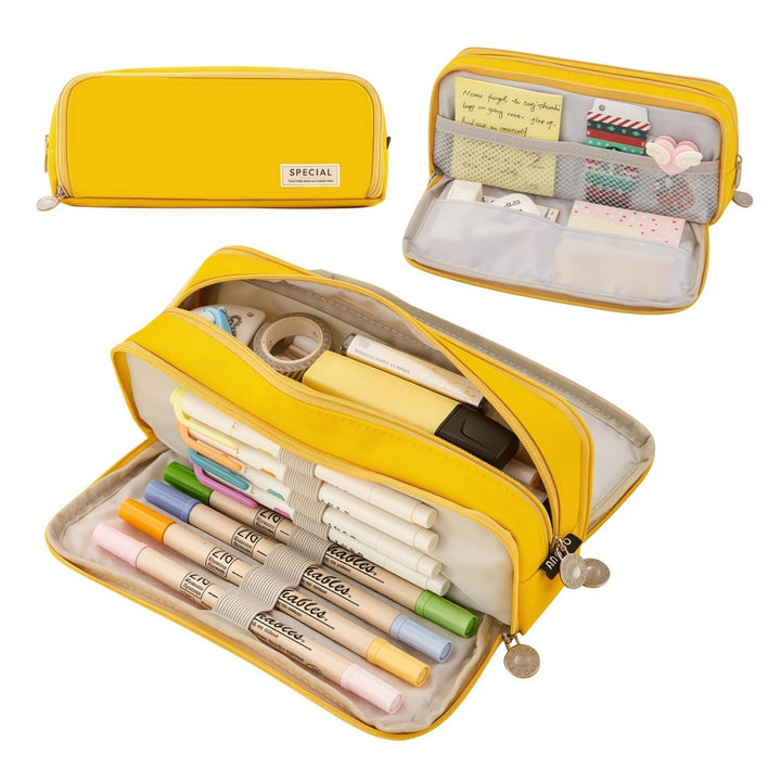 Versatile Multi-Compartment Pencil Case Bowlift