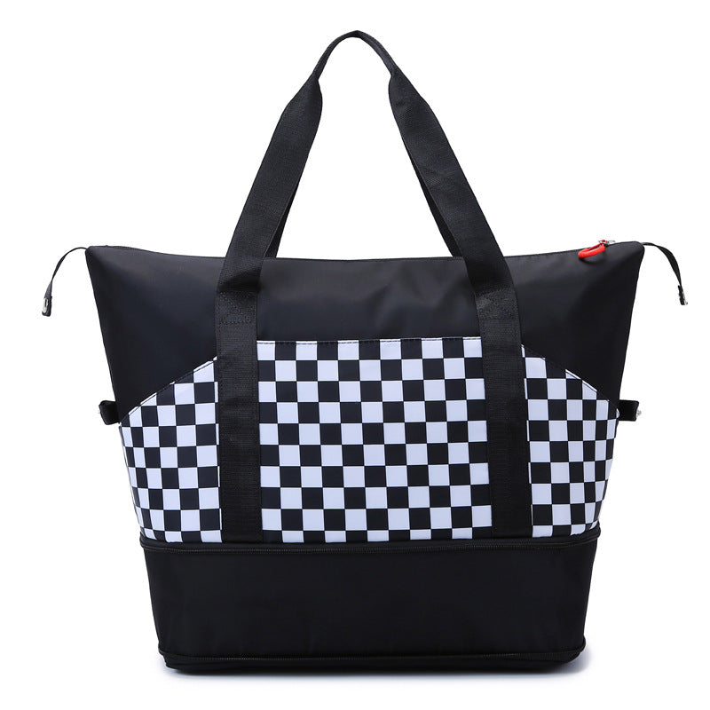 Versatile Checkerboard Tote Bag Bowlift