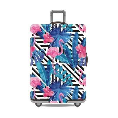 Tropical Leaf Print Hard Shell Luggage Bowlift