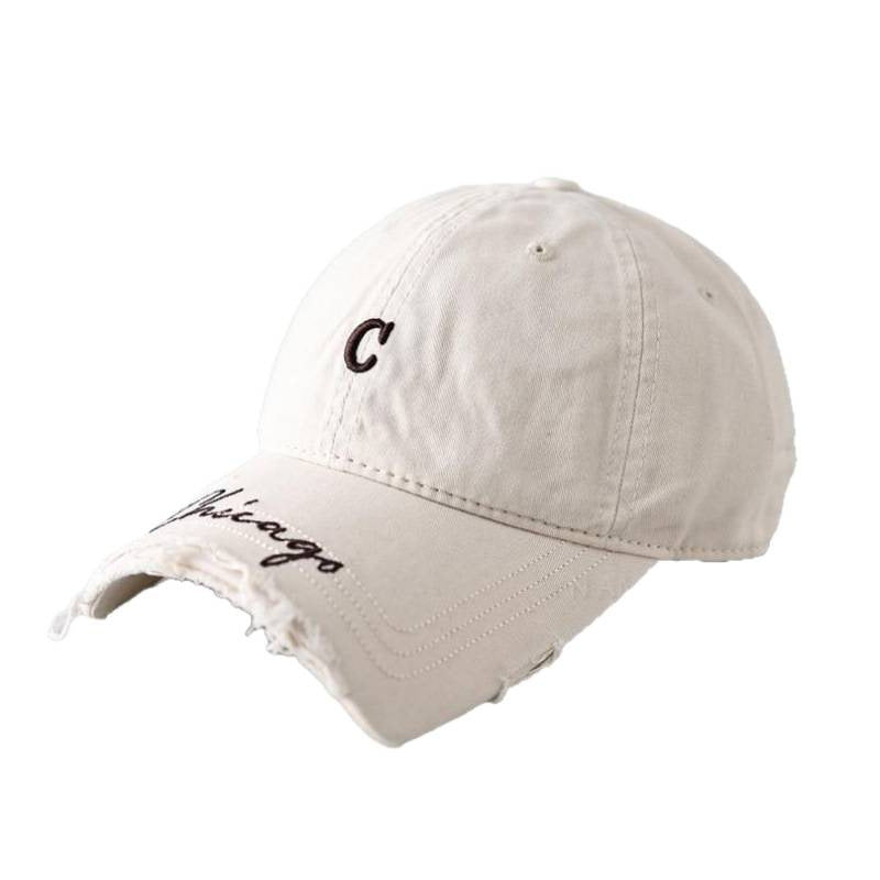 Women's Distressed Cotton Baseball Cap Bowlift 1784083462