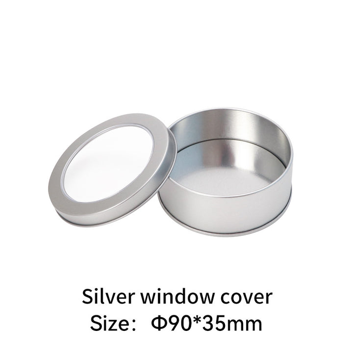 Rectangular metal storage tin with clear display window lid Bowlift
