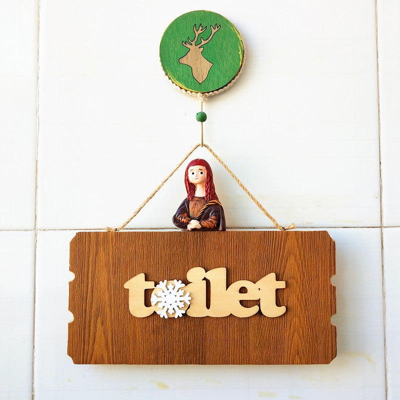 Decorative Wooden Bathroom Symbol