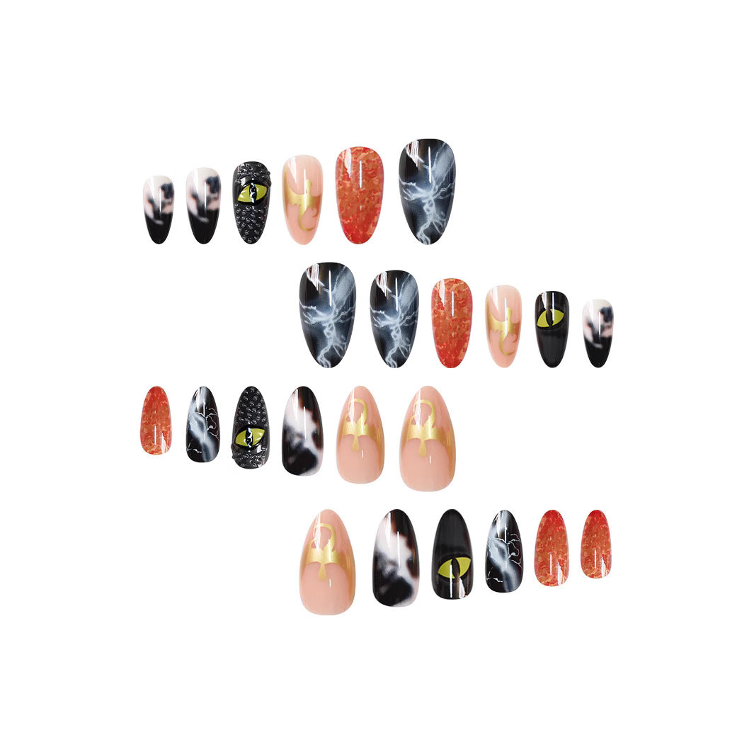 Artistic Themed Press-On Nail Art Bowlift