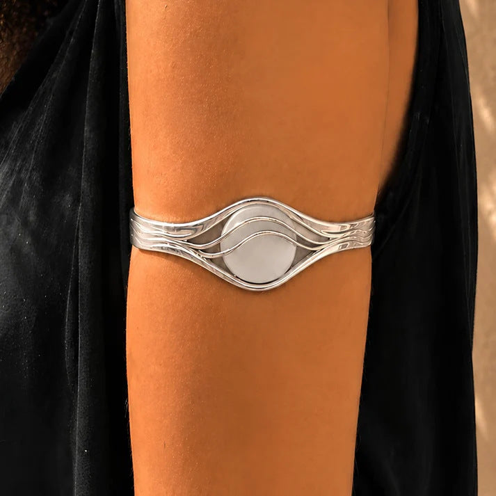 Golden Hollow Open Bracelet for Women