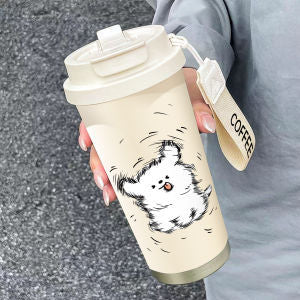 Ladies Insulated Drinking Bottle with Practical Flip Lid and Charming Hello Kitty Design Bowlift