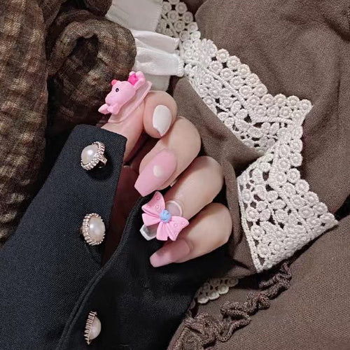 Artificial nail art with playful animal design Bowlift