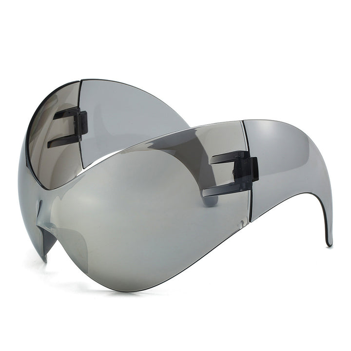 Oversized Futuristic Shield Sunglasses Bowlift