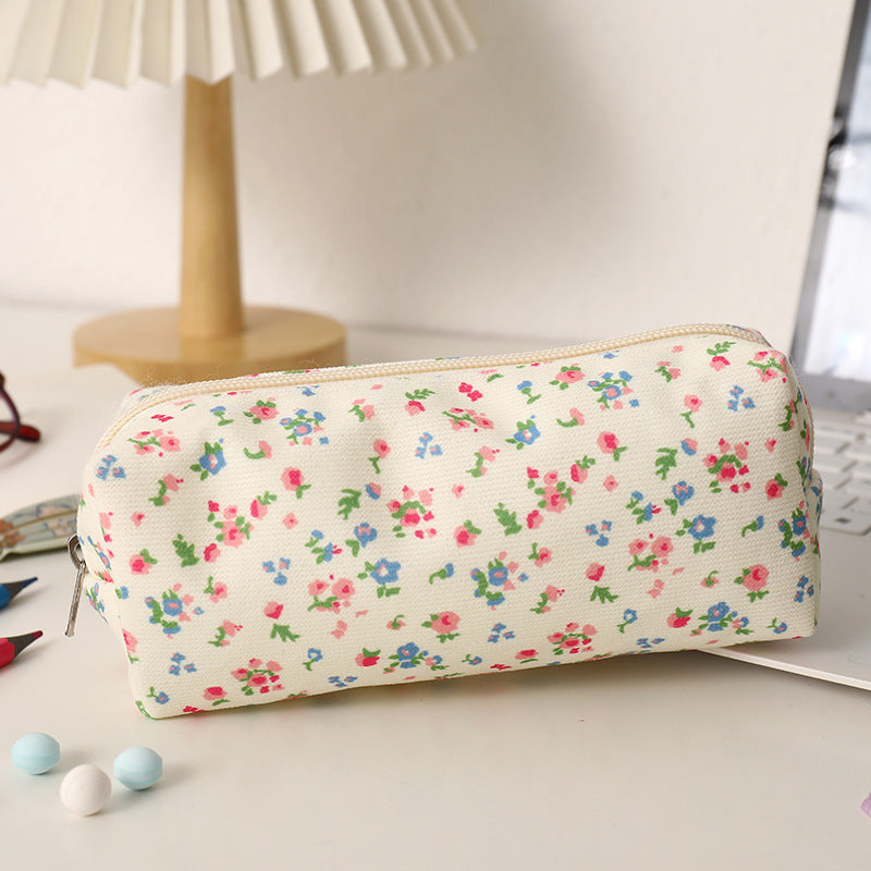 Quilted Bow-Print Cosmetic Pencil Case Bowlift