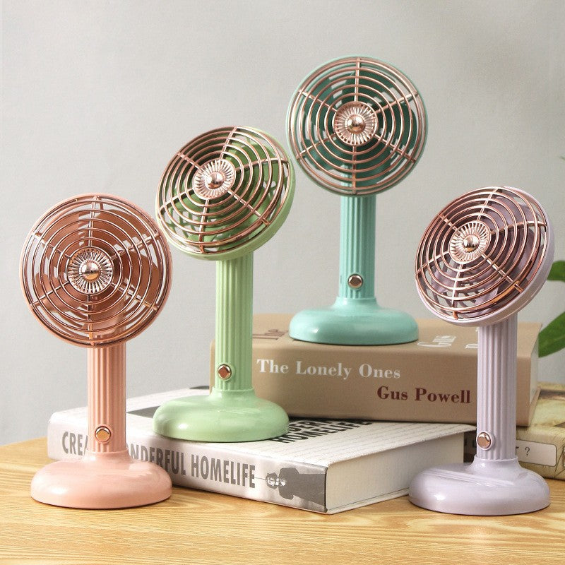 Ladies Portable Table Fan in Retro Style Bowlift