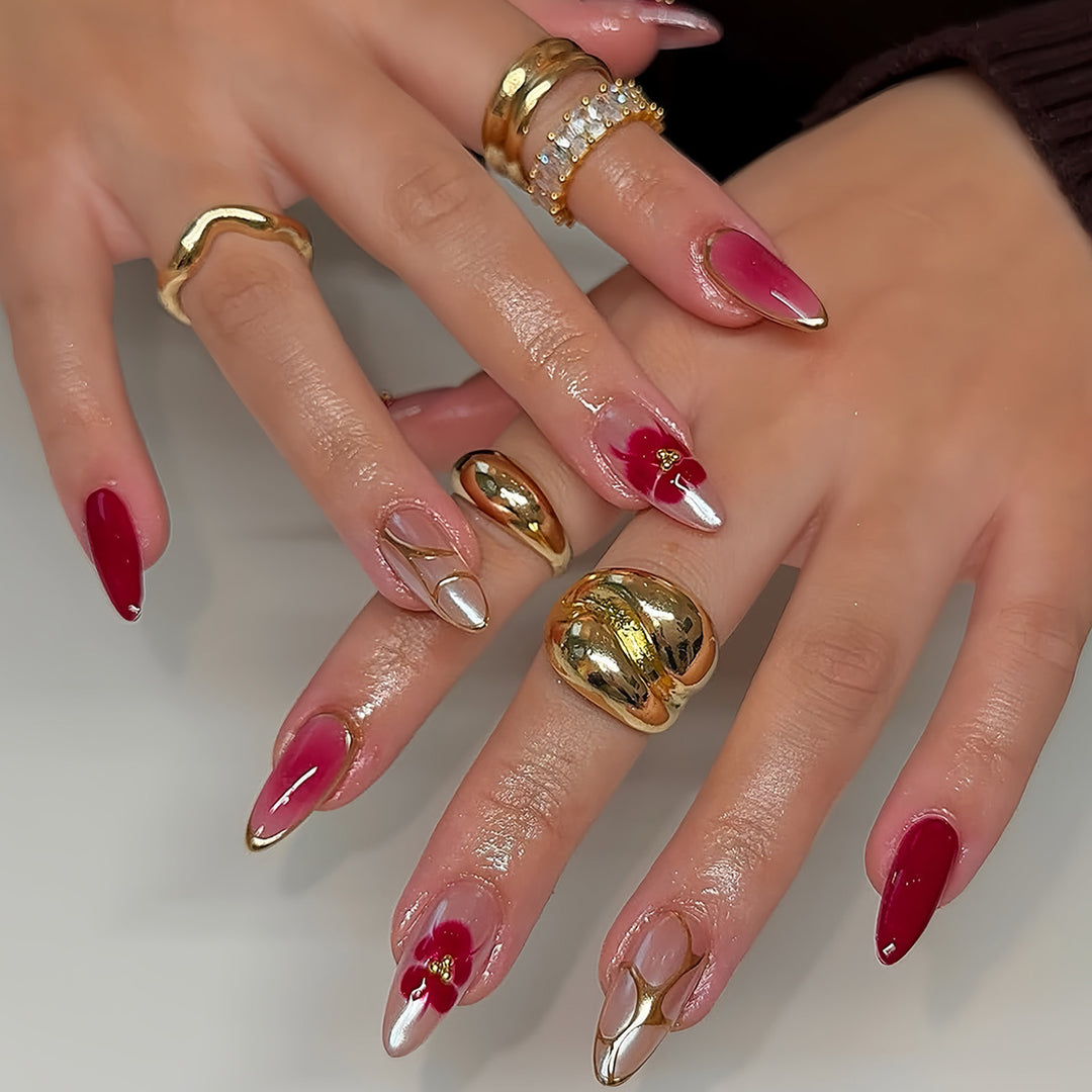 Glamorous Stiletto Nail Extensions Bowlift