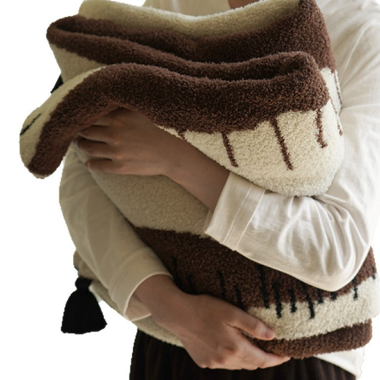 Plush Fabric Decorative Throw Blanket Bowlift