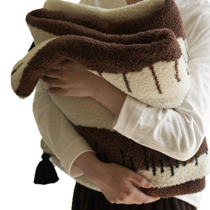 Plush Fabric Decorative Throw Blanket Bowlift