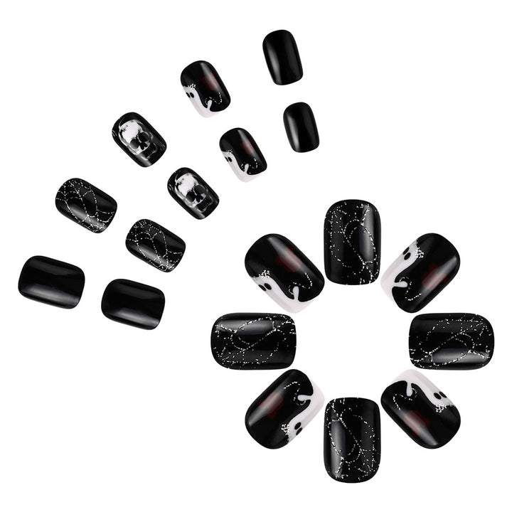 Halloween-Themed Decorative Press-On Nail Art Set Bowlift