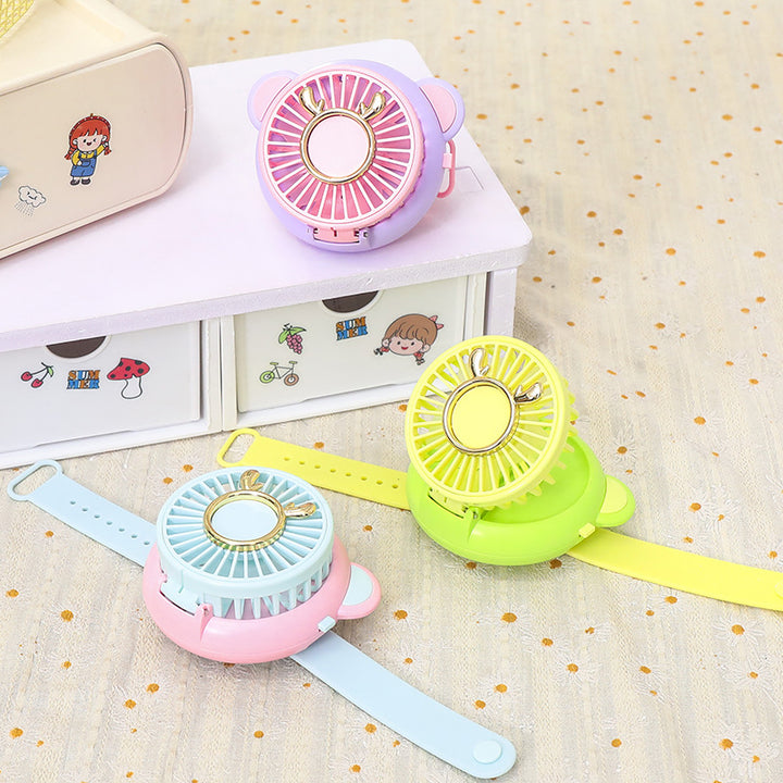 Women's portable mini fan with mirror function Bowlift