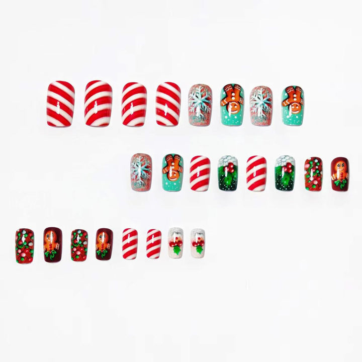 Gingerbread-Themed Nail Art Bowlift