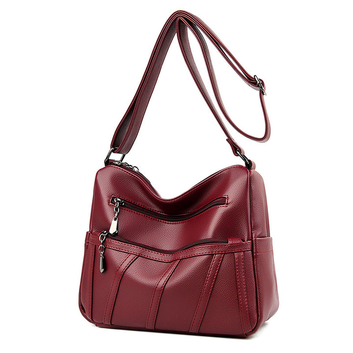 Elegant Zip-Detail Shoulder Bag Bowlift