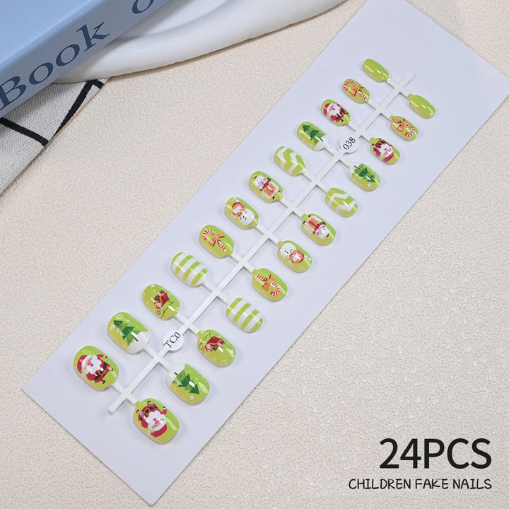 Children's Fun-Themed Press-On Nail Set Bowlift