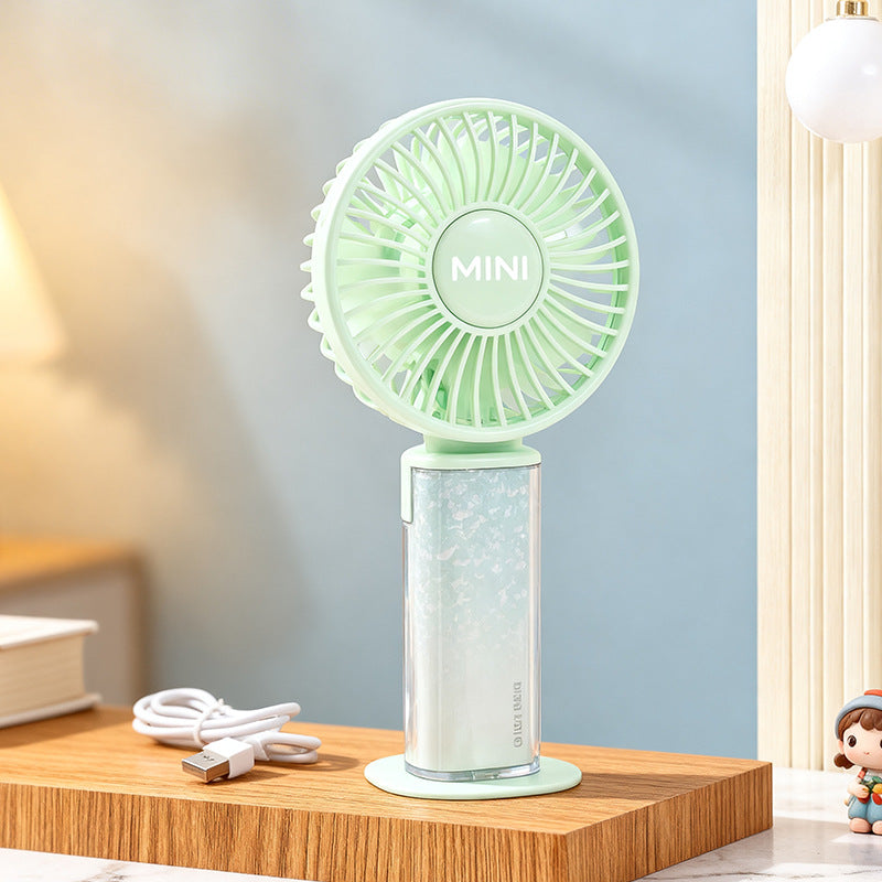 Women Portable Mini Fan with USB Charging Function and Flexible Tilt Bowlift