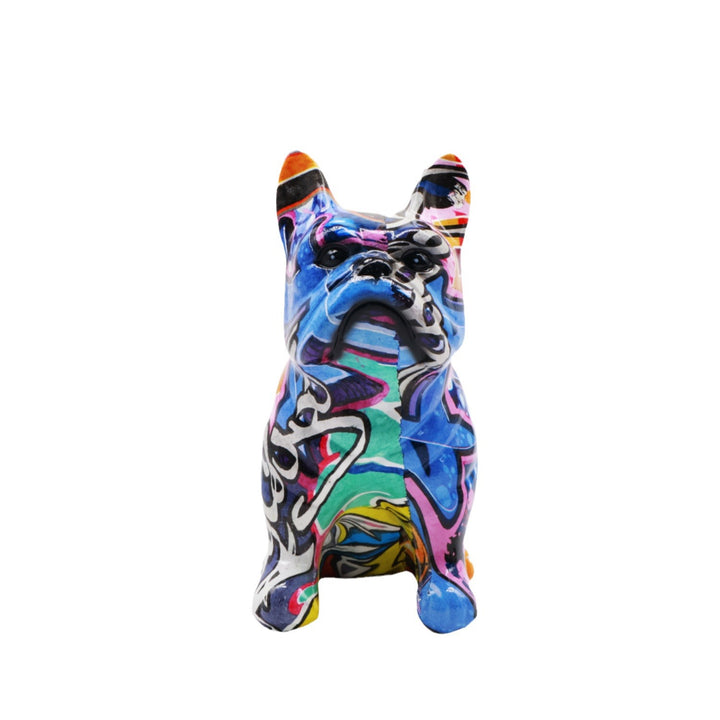 Creative bulldog figurine made of hand-painted resin Bowlift