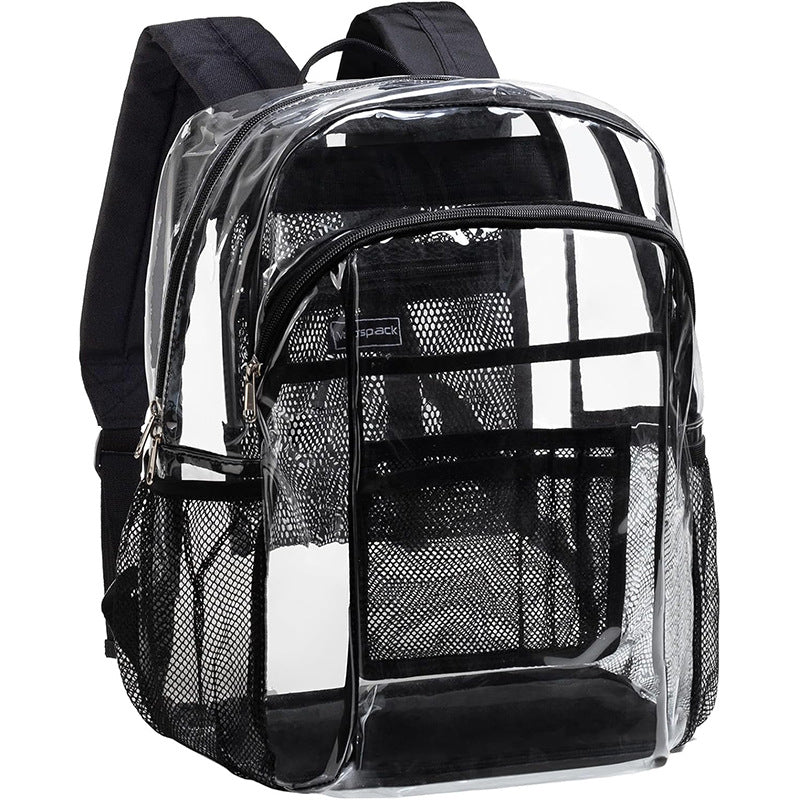 Transparent school bag with breathable mesh pockets Bowlift