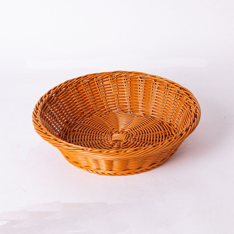 Round Decorative Woven Fruit Serving Basket Bowlift