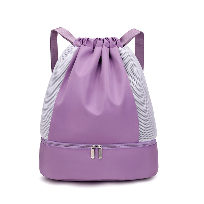 Sporty Mesh Backpack With Zipper Bowlift