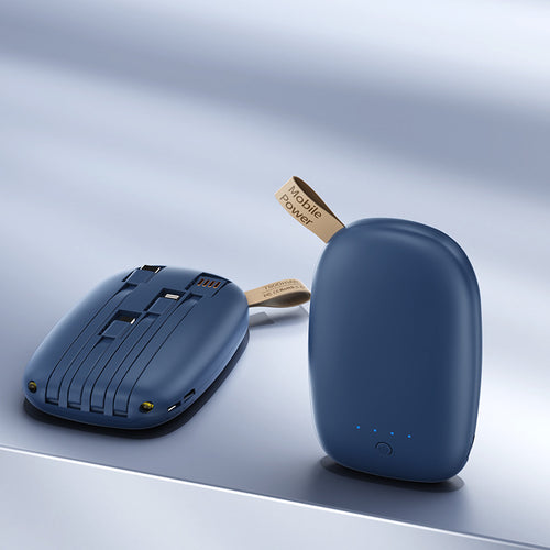 Portable power bank with integrated multifunction charging cable Bowlift