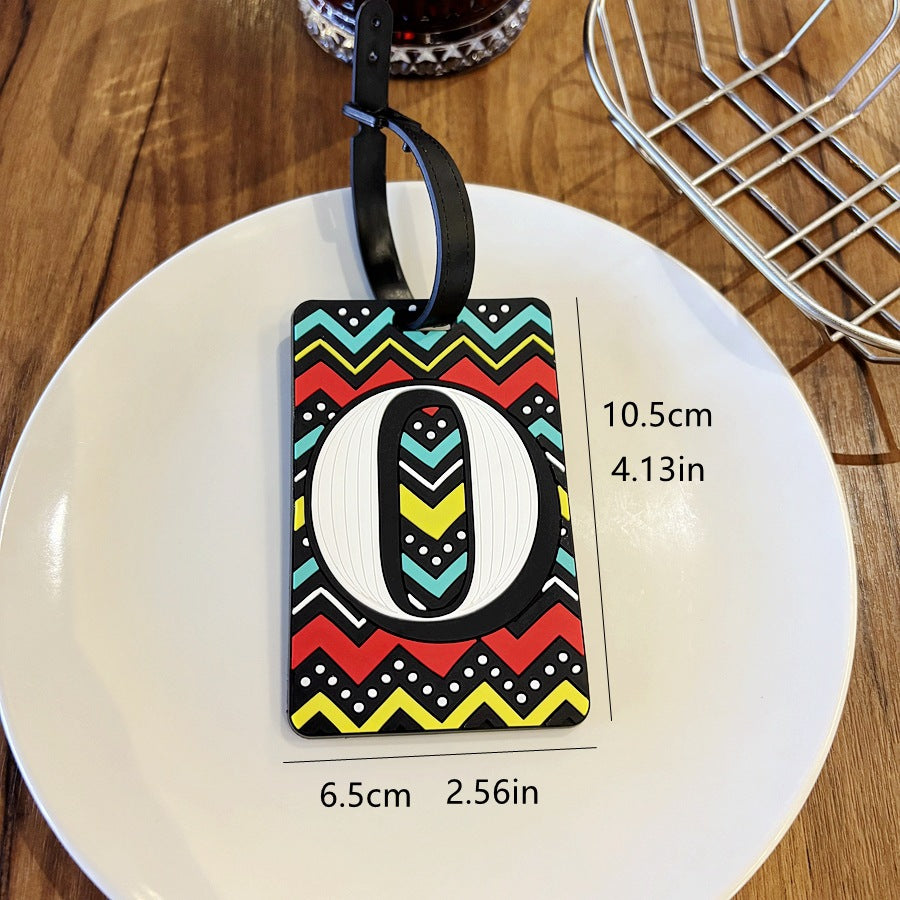 Personalized Striped Luggage Tag Bowlift