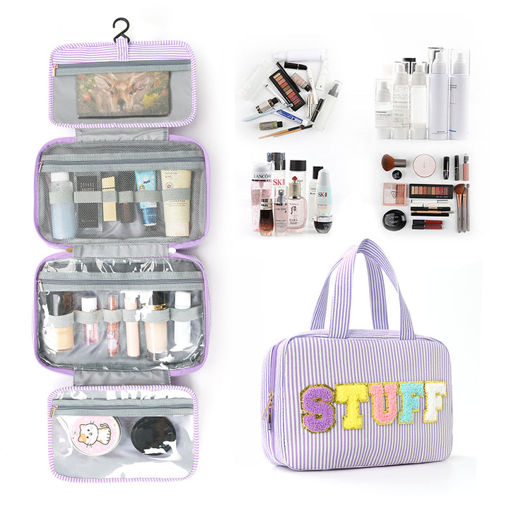 Multifunctional Cosmetic Organizer Bag with Hanging Design Bowlift