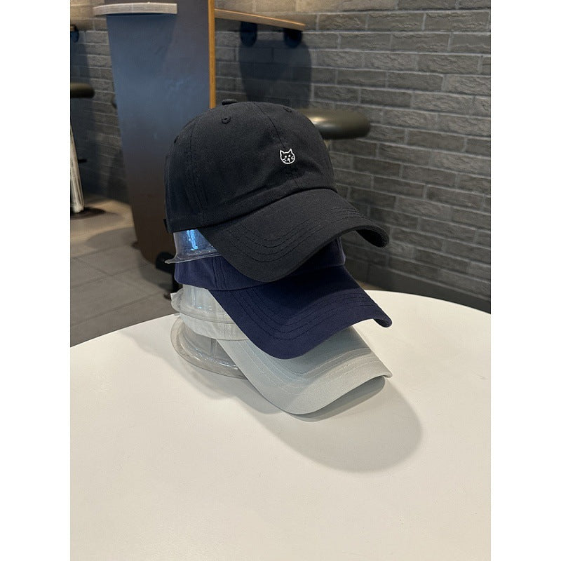 Women's Casual Cat Embroidered Baseball Cap Bowlift