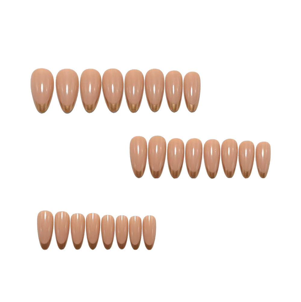 Artificial nails with metallic tip design Bowlift