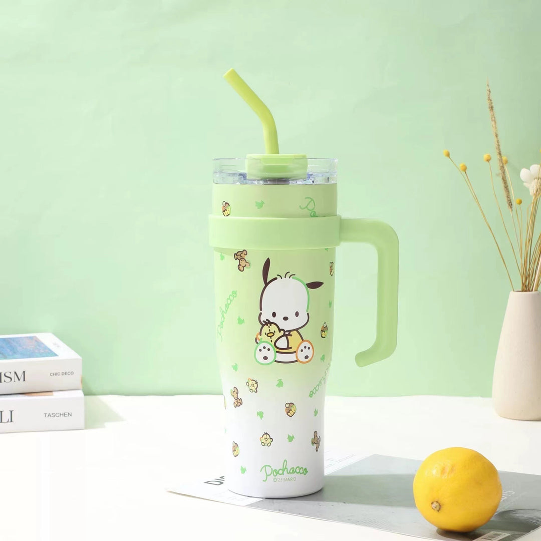 Women's insulated cup with integrated straw Bowlift