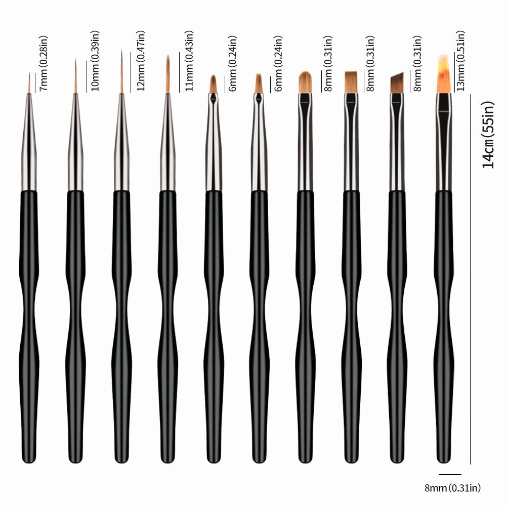 Precision Nail Art Detailing Brush Set Bowlift 1787228377