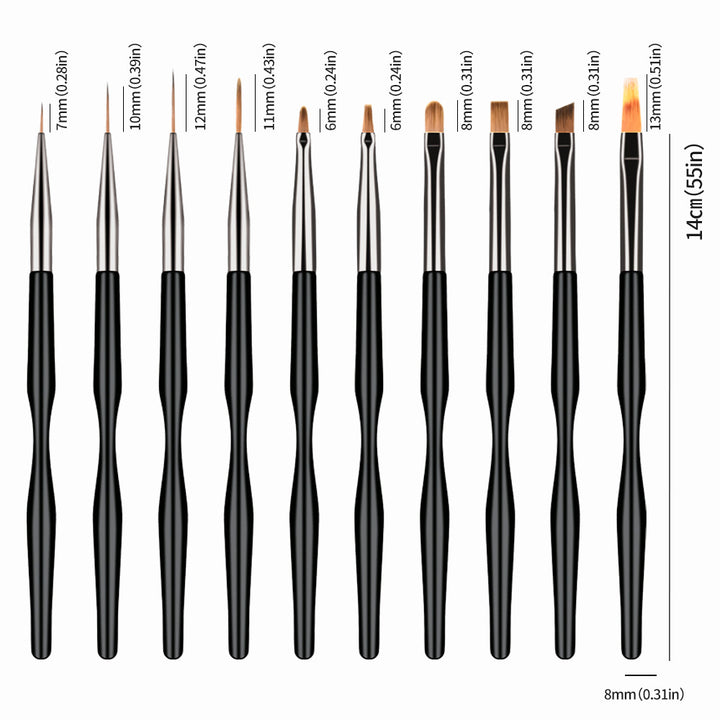 Precision Nail Art Detailing Brush Set Bowlift 1787228377