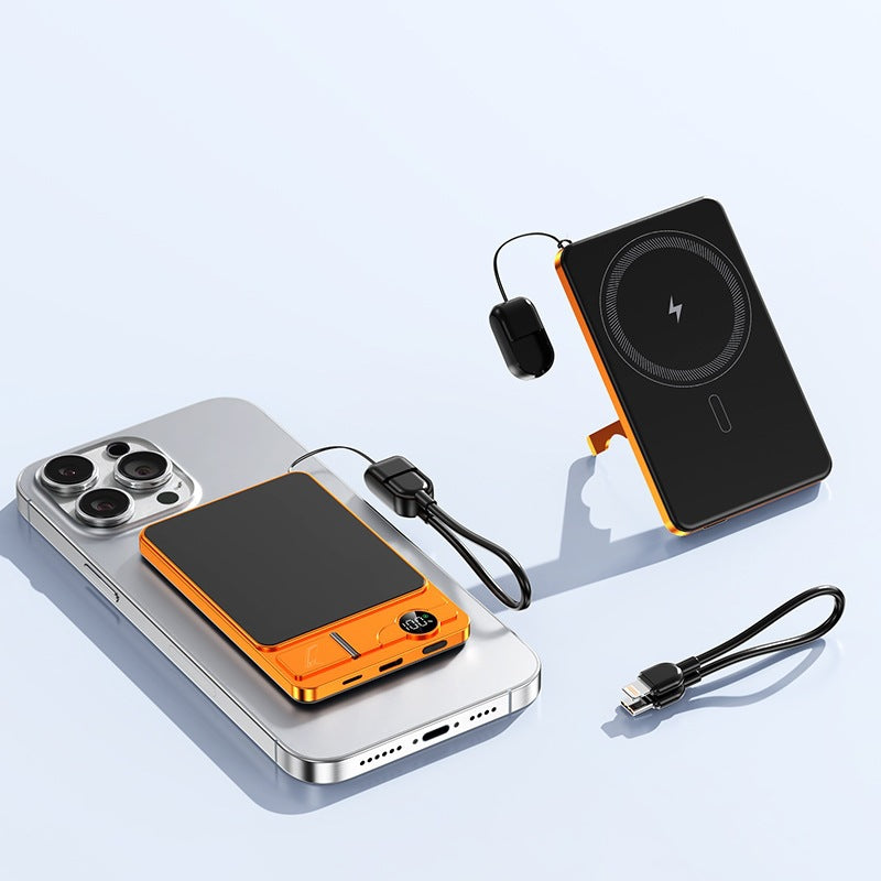 Portable power bank with integrated wireless charging technology and dual fast charging function Bowlift