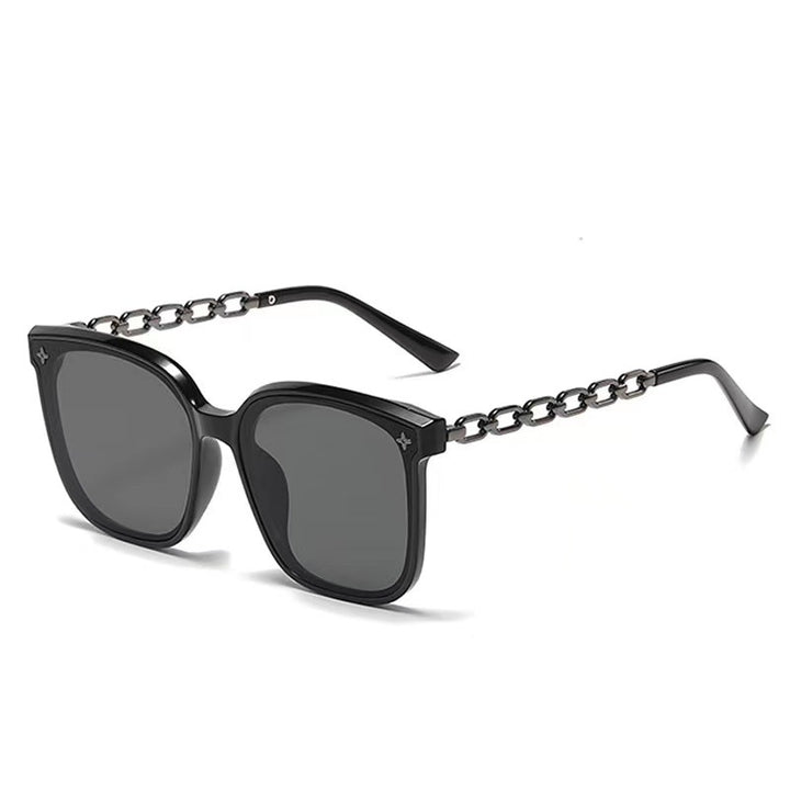 Women's extra-large sunglasses with fashionable chain frame Bowlift