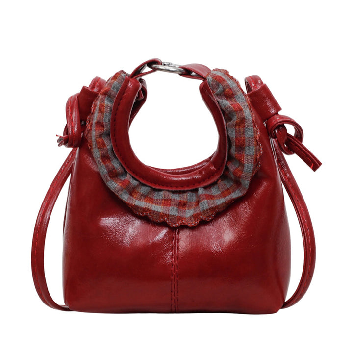 WoStylish Handcrafted Leather Bucket Bag Bowlift
