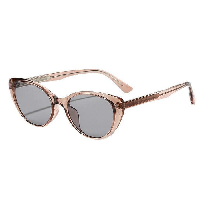 Women's Cat-Eye Sunglasses with Transparent Frame and UV Protection Bowlift