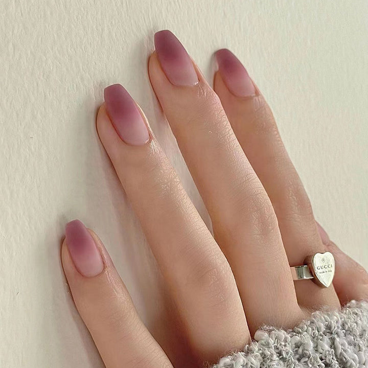 Artistic nail extensions with matte ombre effect Bowlift