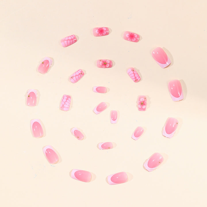 Floral 3D Acrylic Nail Art Extensions Bowlift