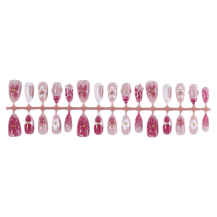 Artistic Floral Press-On Nail Collection Bowlift
